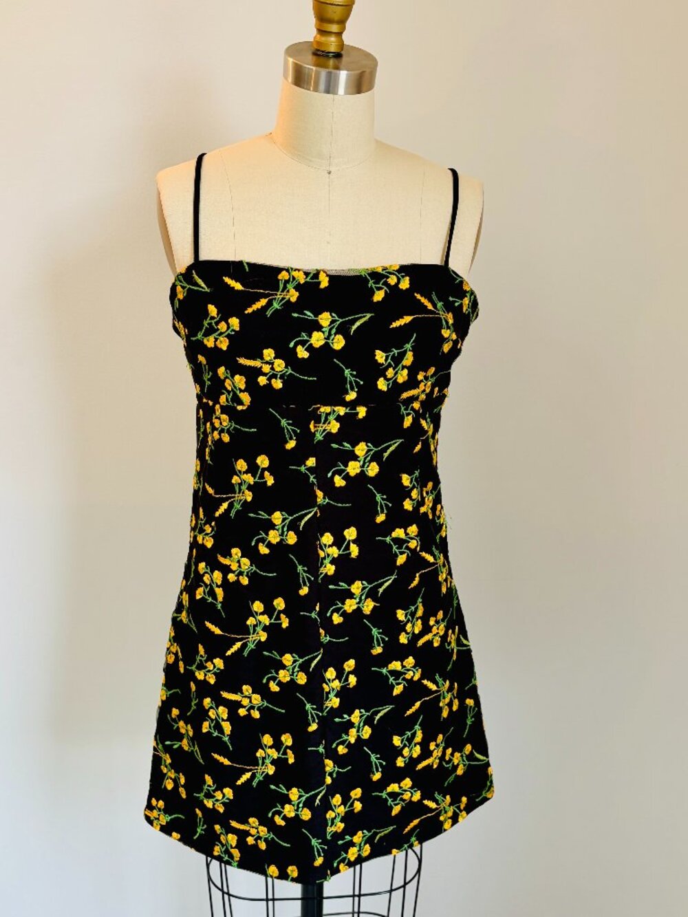 Urban Outfitters Pins and Needles Audrey Embroidered Mini Slip Dress - Medium